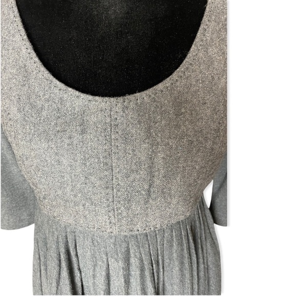 Phoebe Couture womens empire waist pleated wool scoop neck babydoll dress size 8 - Picture 7 of 12